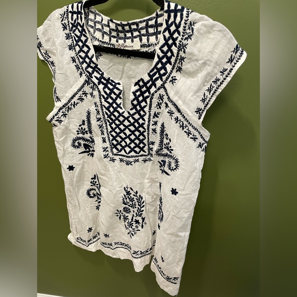 Boho embroidered top
